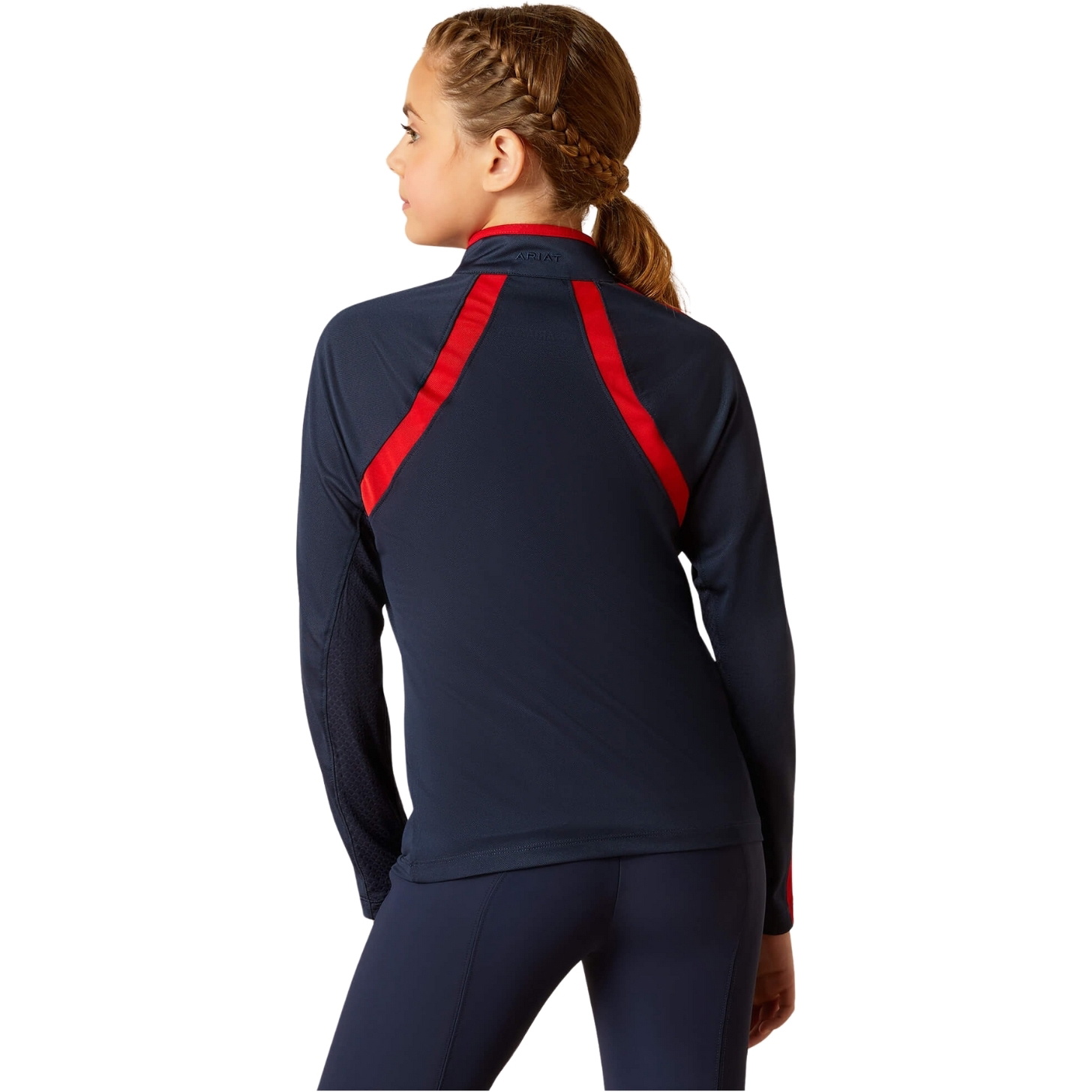 2025 Ariat Junior Sunstopper 3 . 0 Lange Ärmel Baselayer 10048922 - Navy / Red